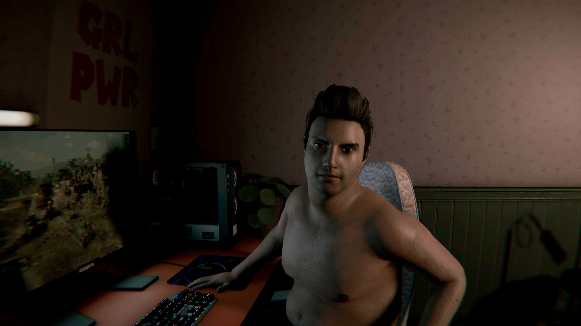 我在一个胖子的房子里醒来：他三十多岁，喜欢啤酒和游戏/I woke up in the house of a fat man: he's over 30 years old and loves beer and games